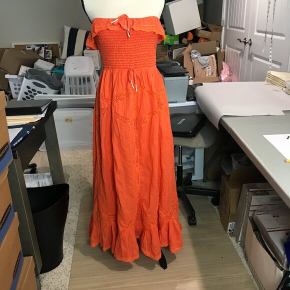 Free People Dresses & Skirts - Women's Free People Orange Maxi Sundress NWT Size M